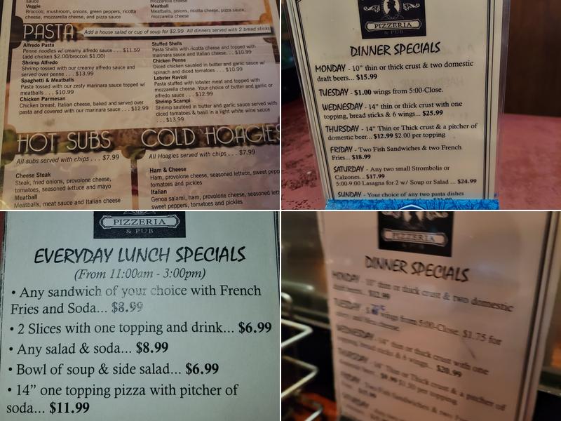 Uncle Jack's Pizzeria & Pub Menu