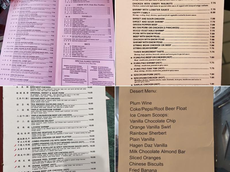 Mandarin Garden Chinese Restaurant Menu