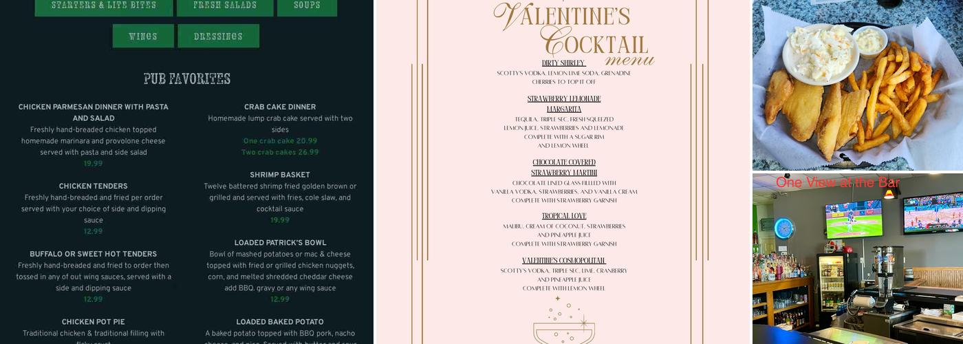 Patricks Pub Menu