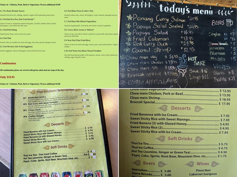 Thai Kitchen Menu