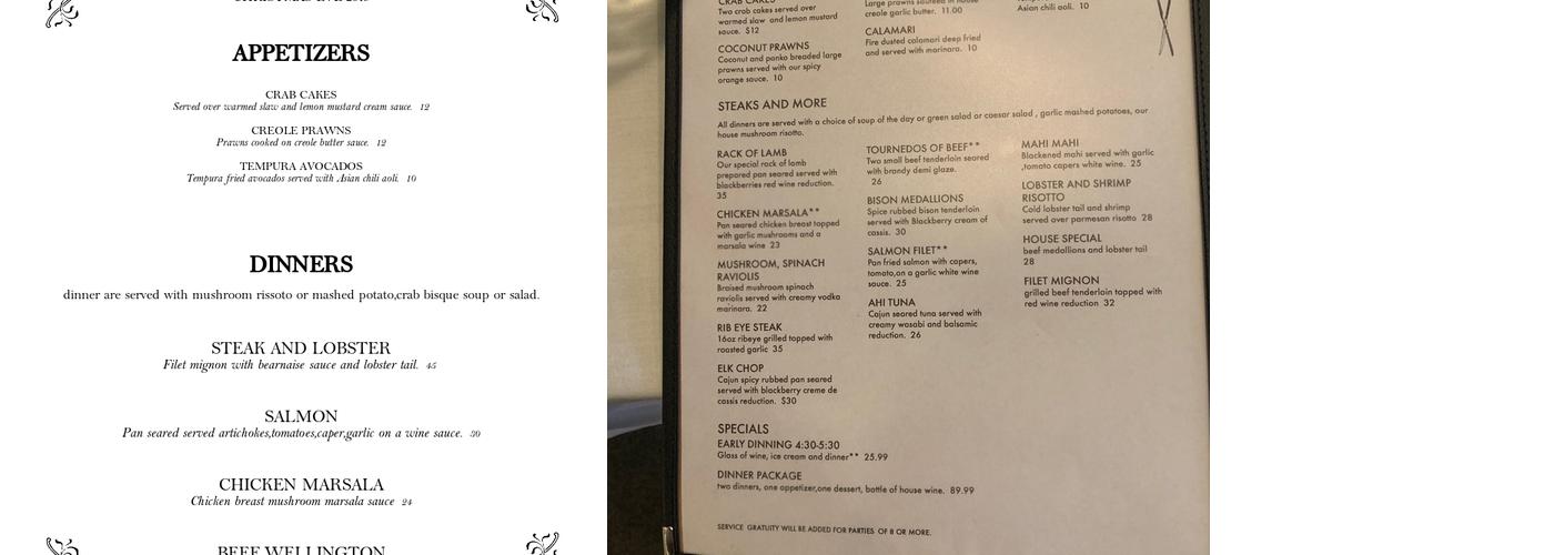 Julio's Restaurant Menu