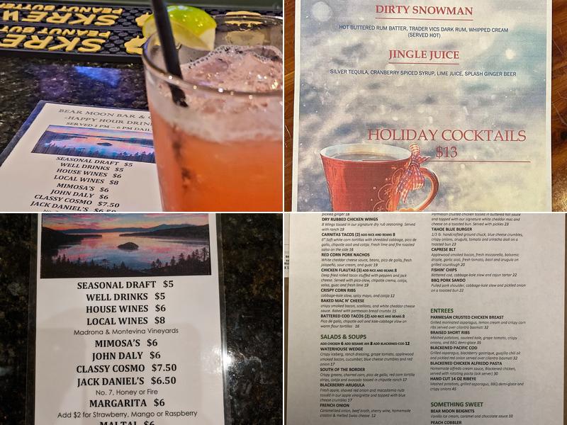 The Bear Moon Bar & Grill Menu