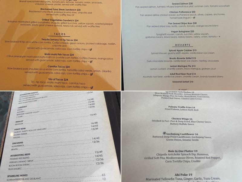 Brooks' Bar & Deck Menu
