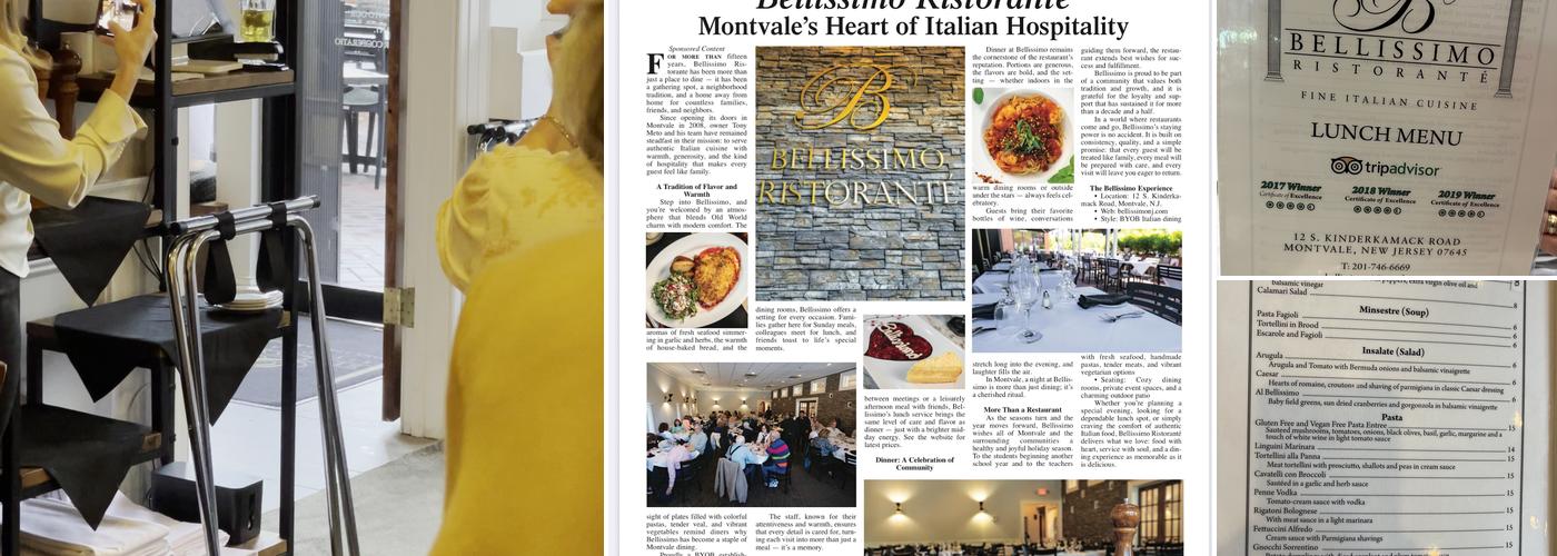 Bellissimo Restaurant Menu