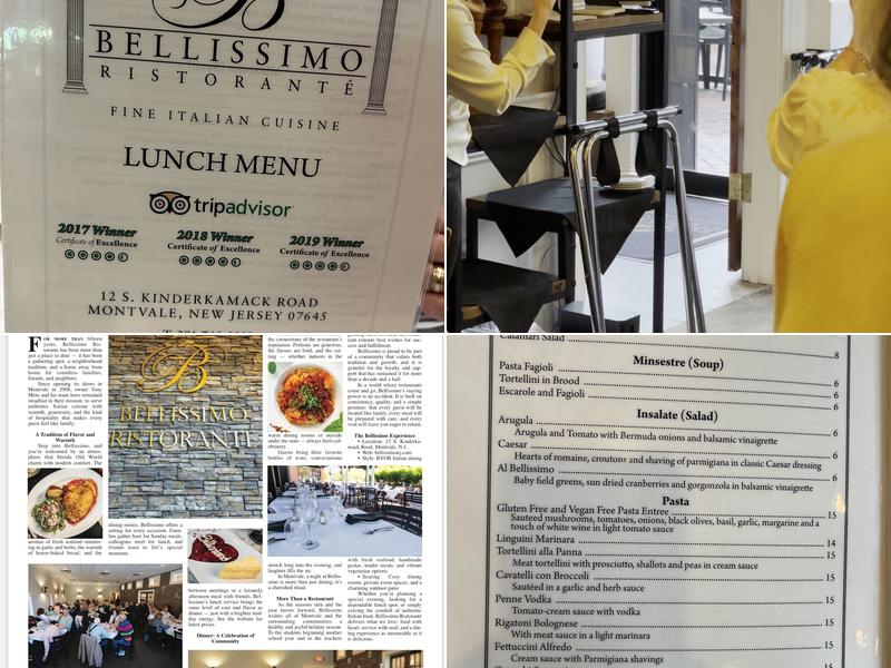 Bellissimo Restaurant Menu