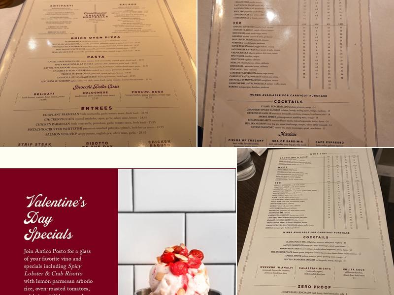 Antico Posto Menu