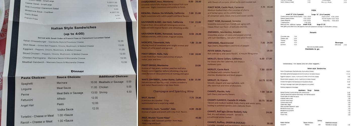 Tep's Villa Roma Italian Restaurant Menu