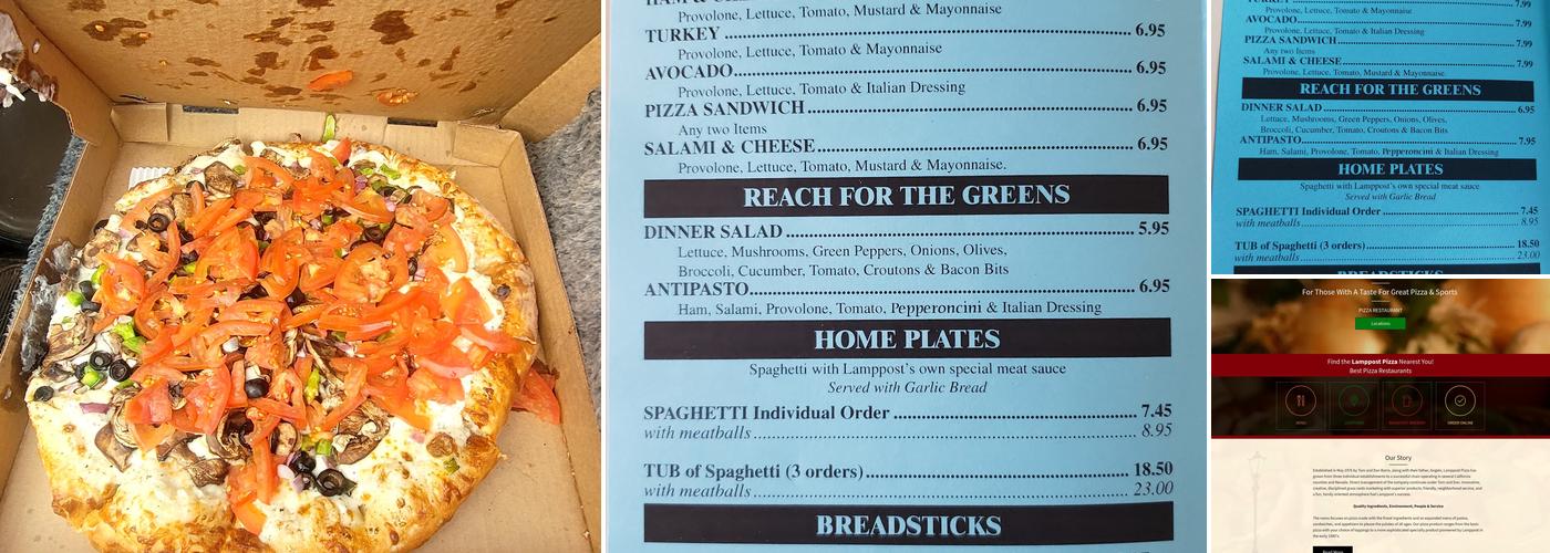Lamppost Pizza Menu
