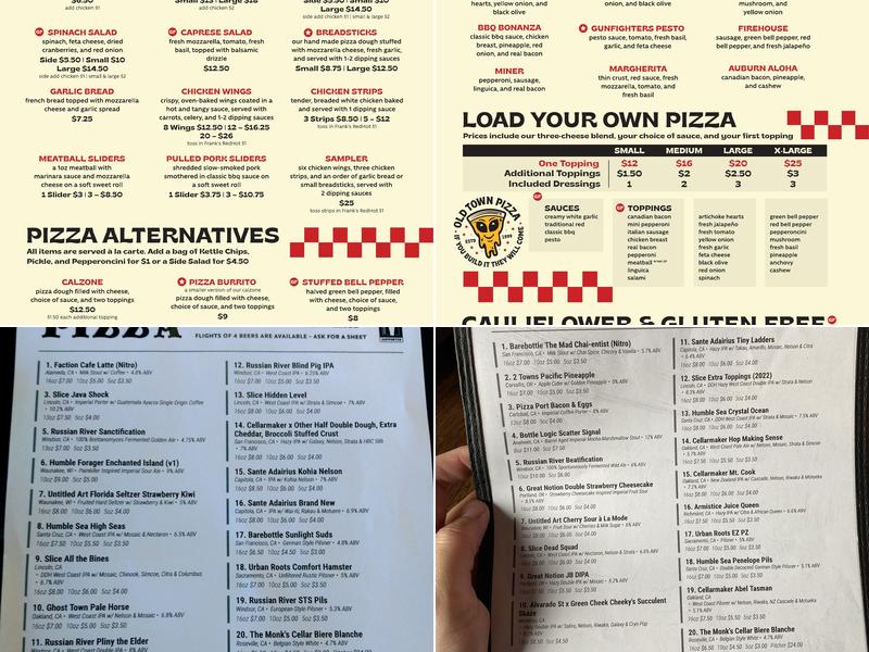 Old Town Pizza Menu