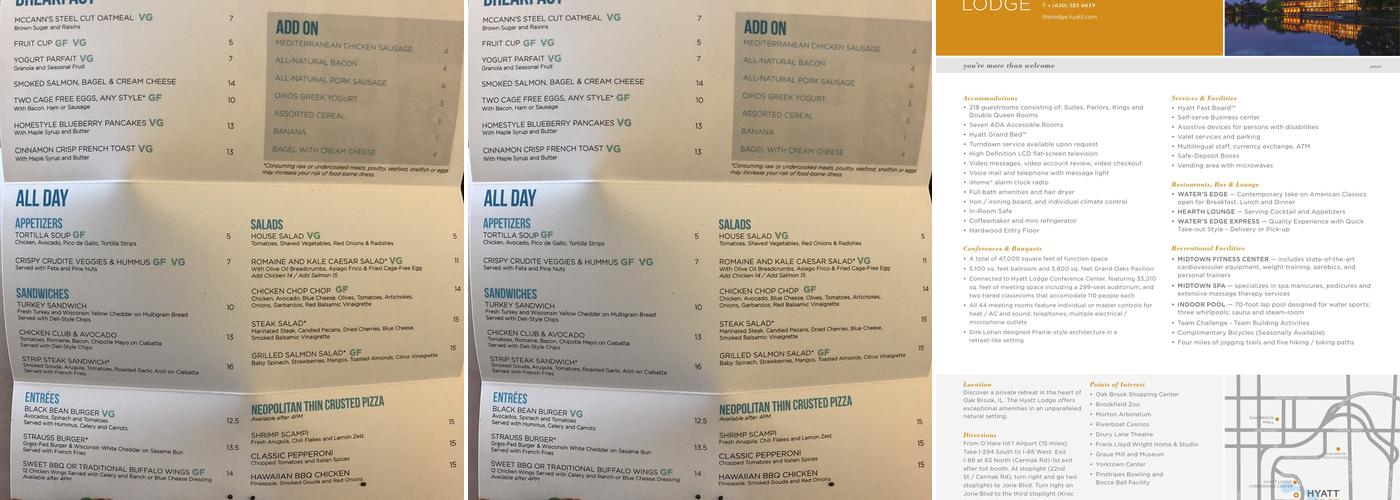 Waters Edge Menu