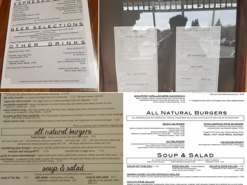 South Pine Cafe-Grass Valley Menu