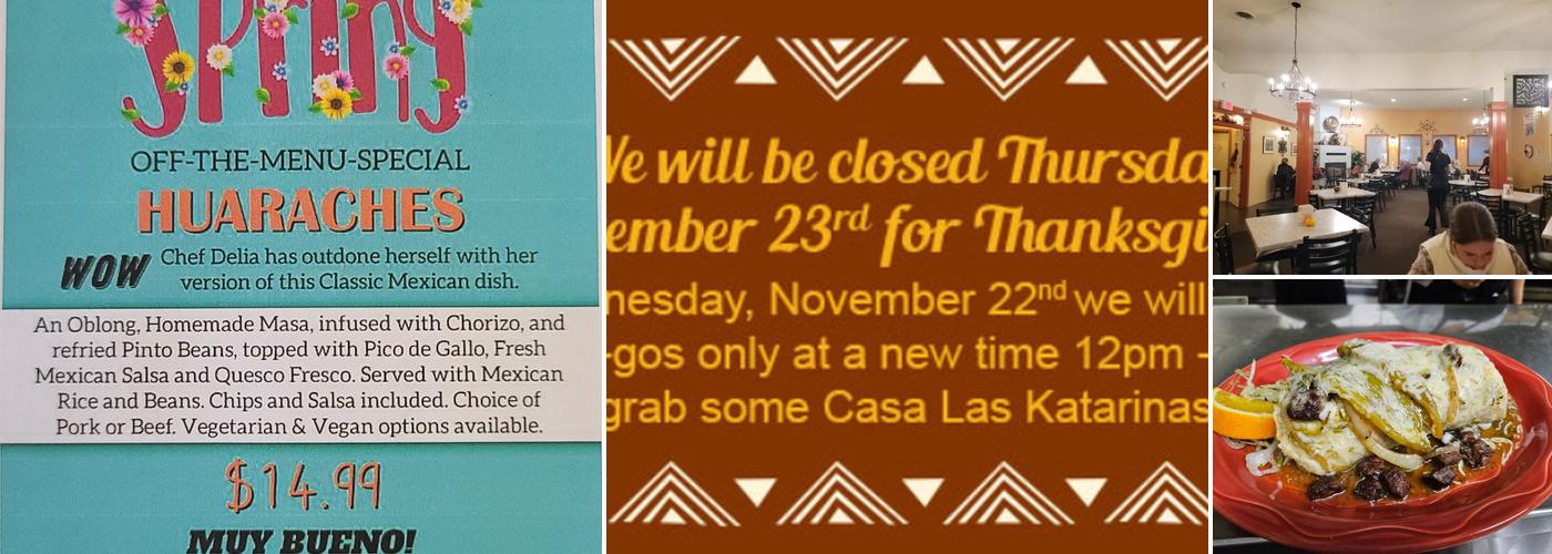 Casa Las Katarinas Menu