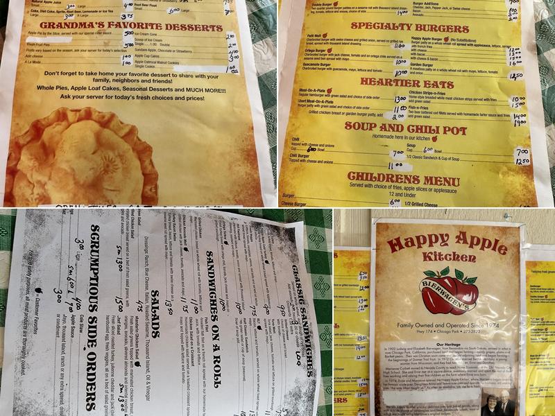 Happy Apple Kitchen Menu