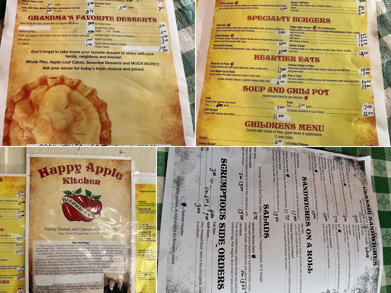 Happy Apple Kitchen Menu