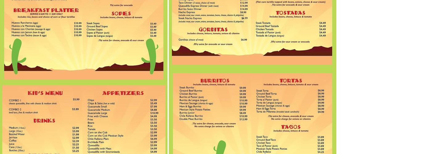 Taco Express Menu