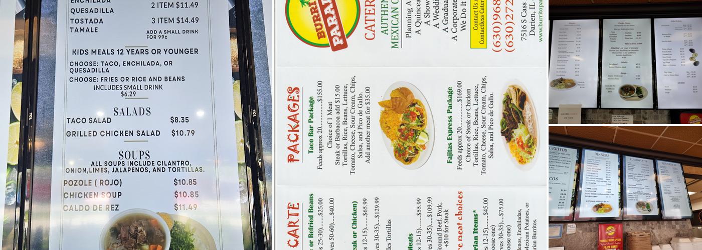 Burrito Paradise Menu