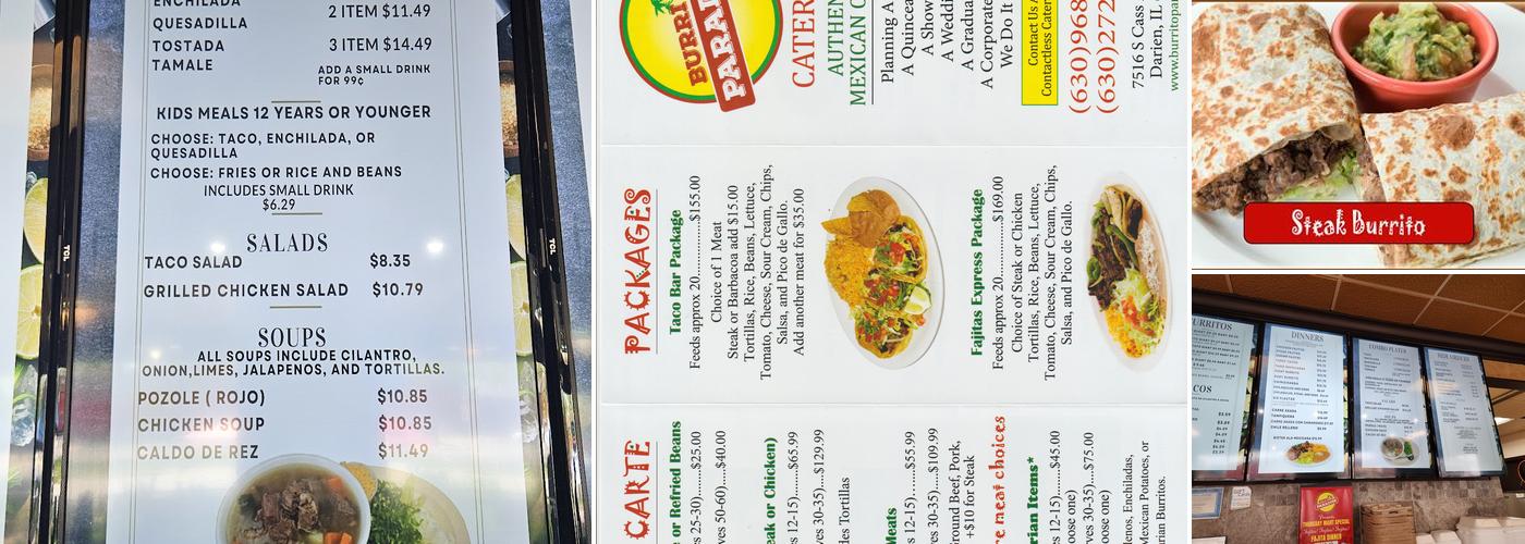Burrito Paradise Menu