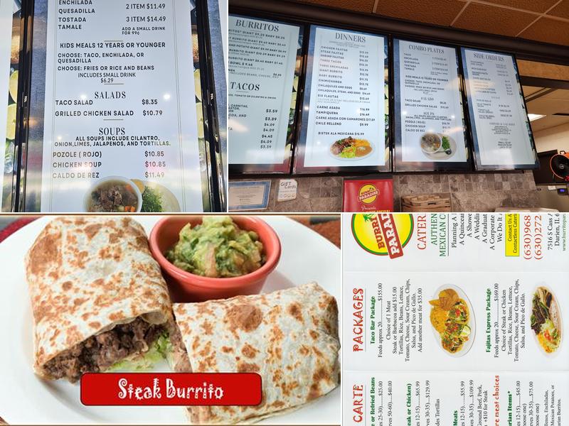 Burrito Paradise Menu