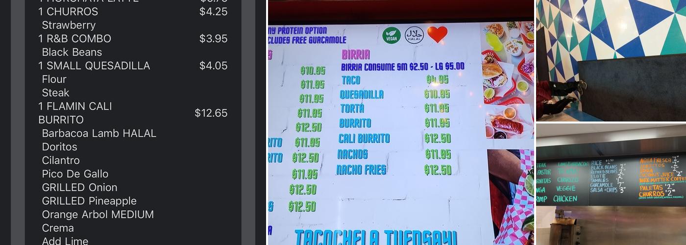 Tacochela Menu