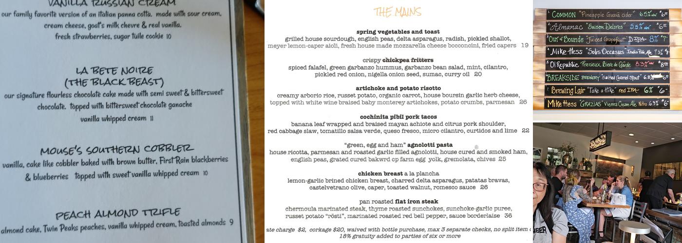 Twelve 28 kitchen Menu