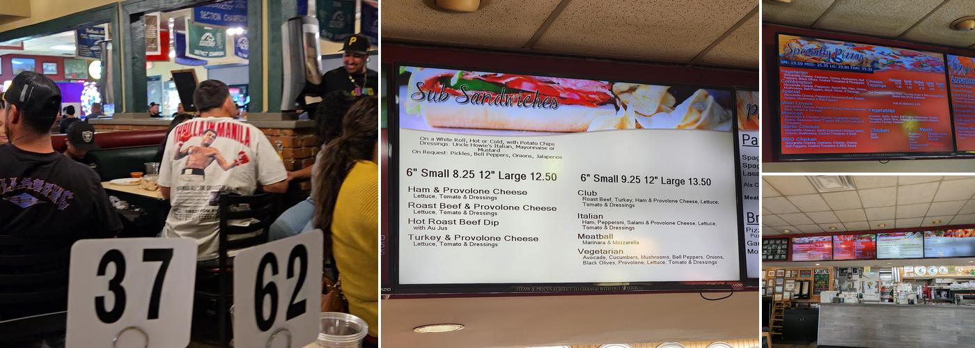 Uncle Howie's Pizza Menu