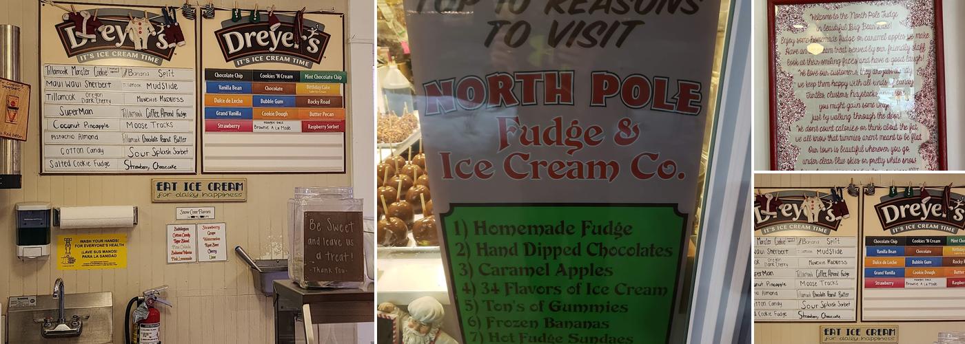 North Pole Fudge and Ice Cream Co Menu