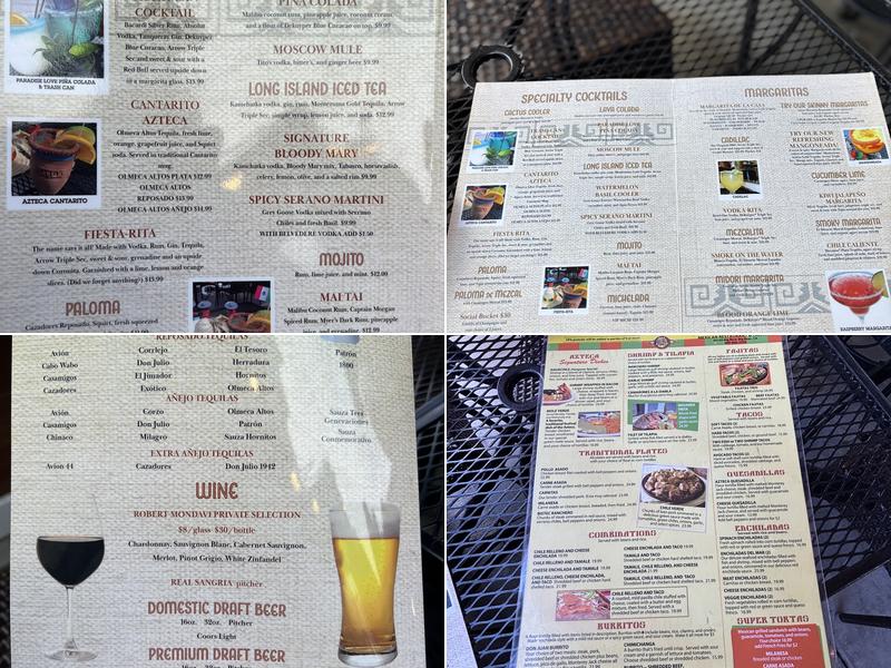 Azteca Grill Mexican Restaurant Menu
