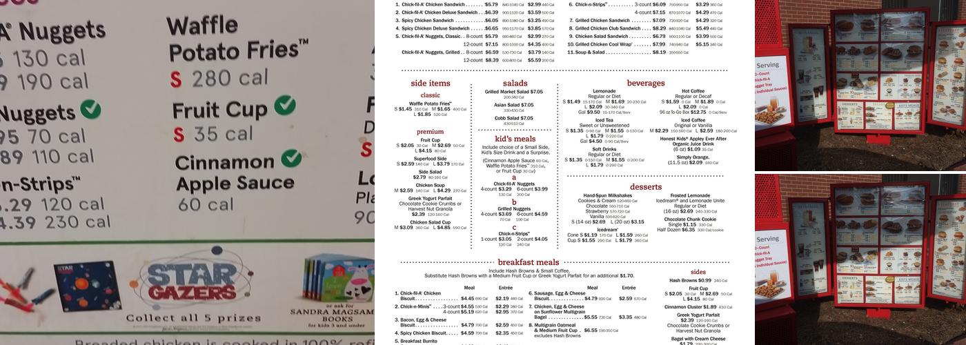 Chick-fil-A Menu