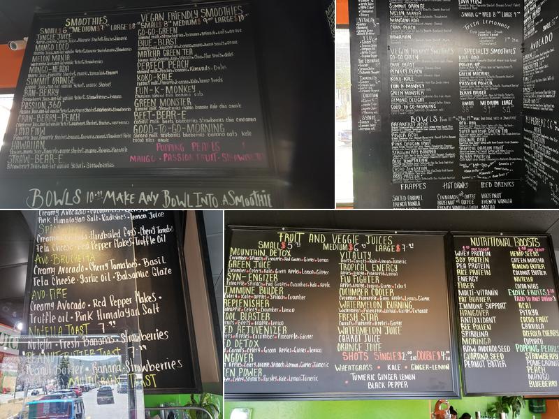 Juice Factory Menu