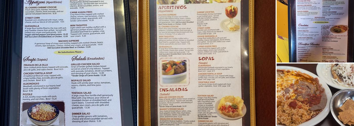 El Charro Authentic Mexican Menu