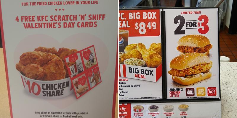 KFC Menu