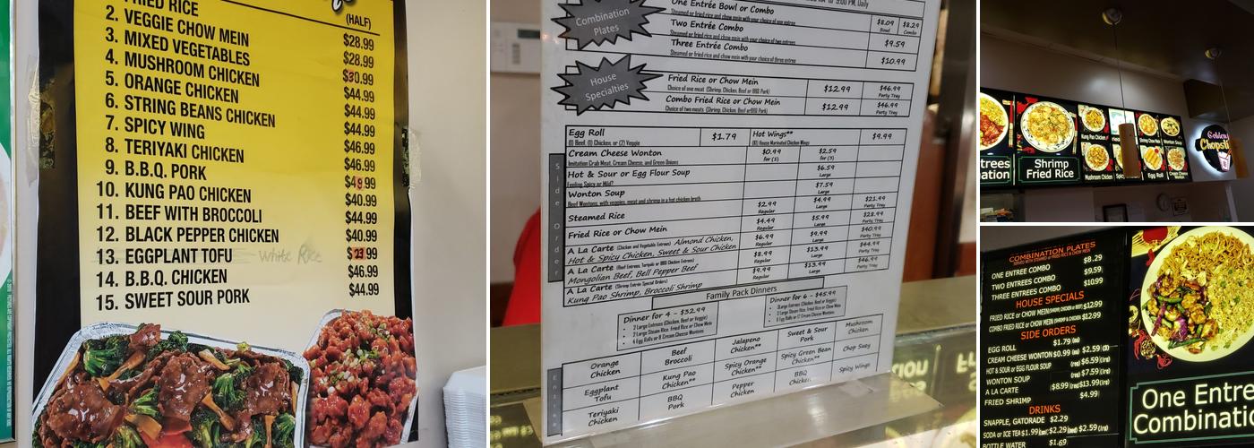 Golden Chopstix Menu