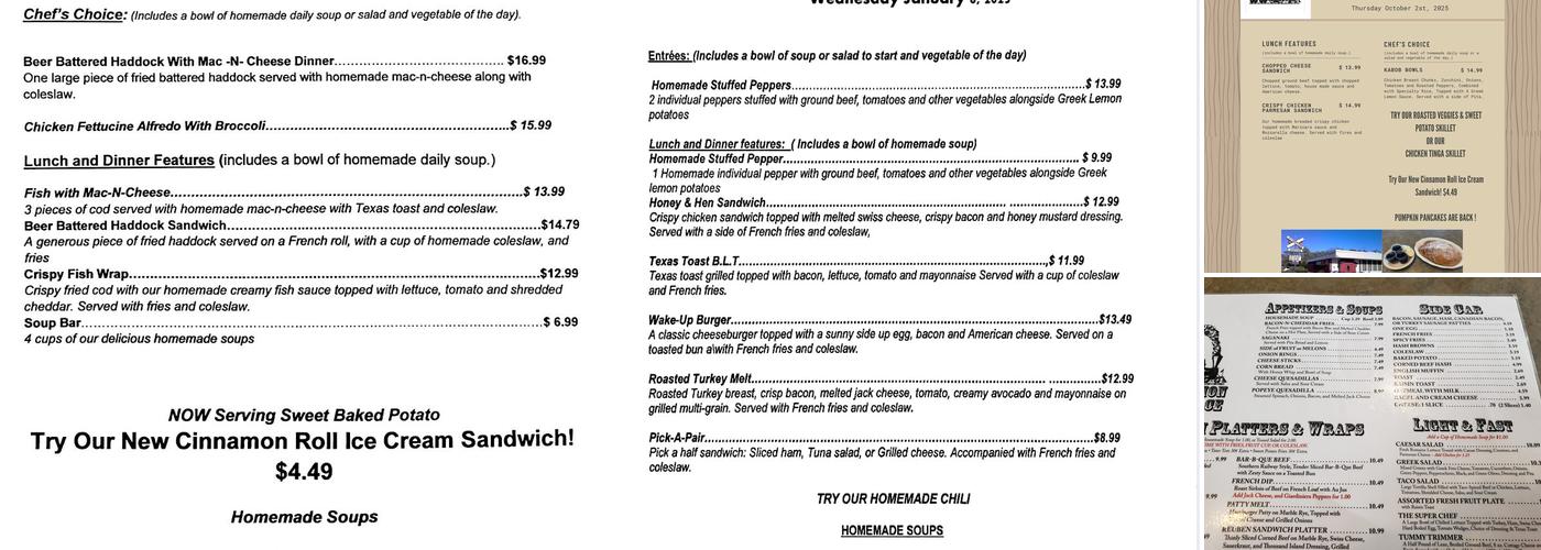 The Junction Eating Place Menu