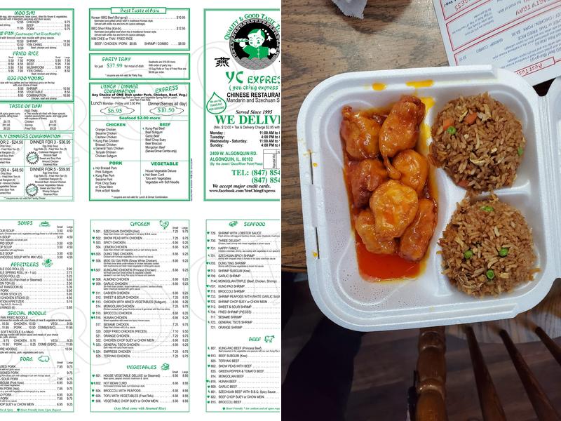 Yen Ching express Menu