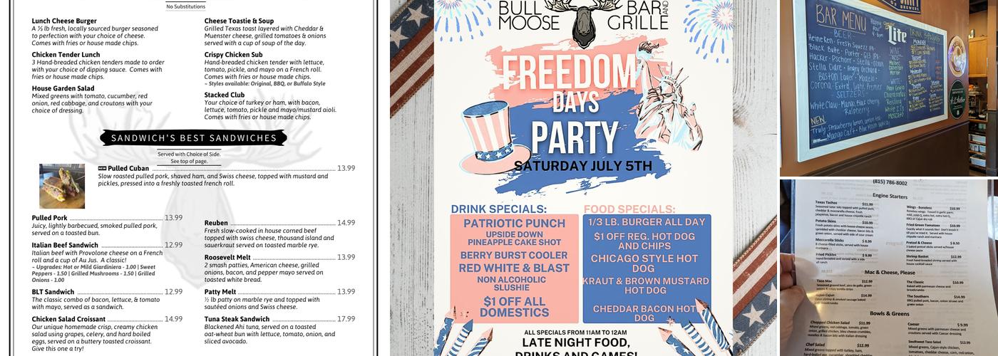 Bull Moose Bar & Grille Menu