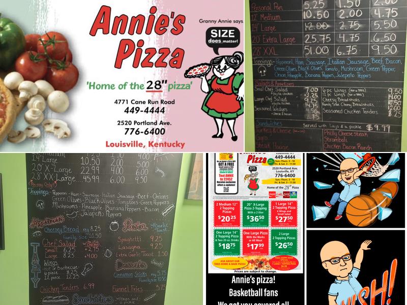 Annie's Pizza Menu