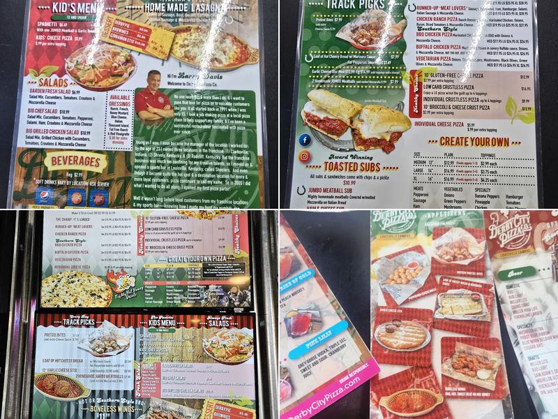 Derby City Pizza Co. Menu