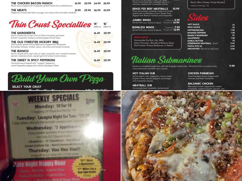 Impellizzeri's Pizza Menu