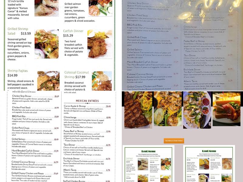 Central Station Bar & Grill Menu
