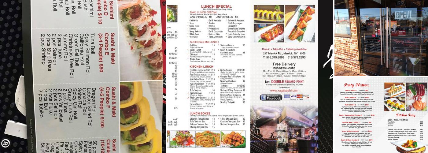 Xaga Sushi & Asian Fusion Menu