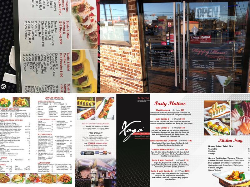Xaga Sushi & Asian Fusion Menu