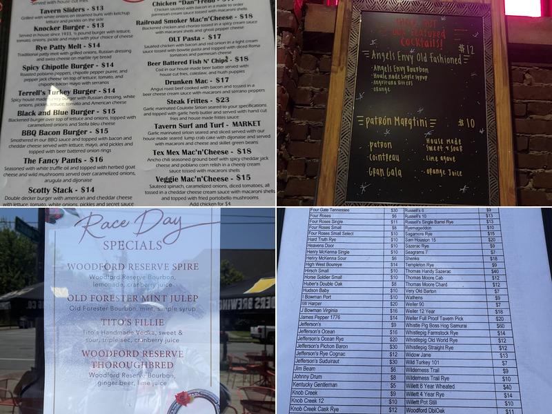 Old Louisville Tavern Menu