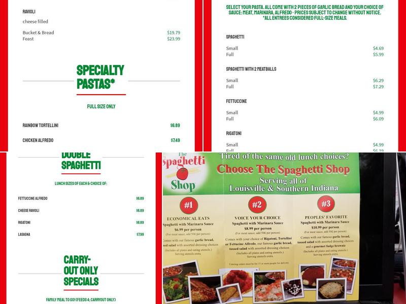 The Spaghetti Junction Menu
