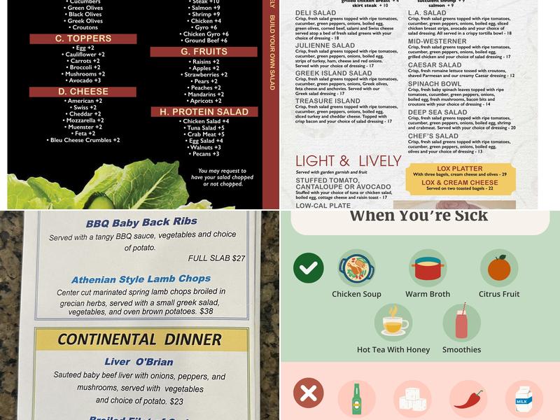 The Continental Restaurant & Banquets Menu
