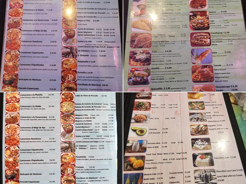 La Parada Menu