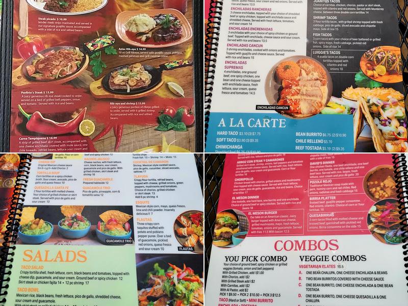 El Meson Menu