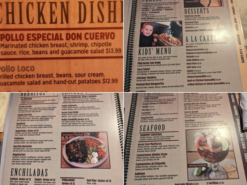 Don Cuervo Menu