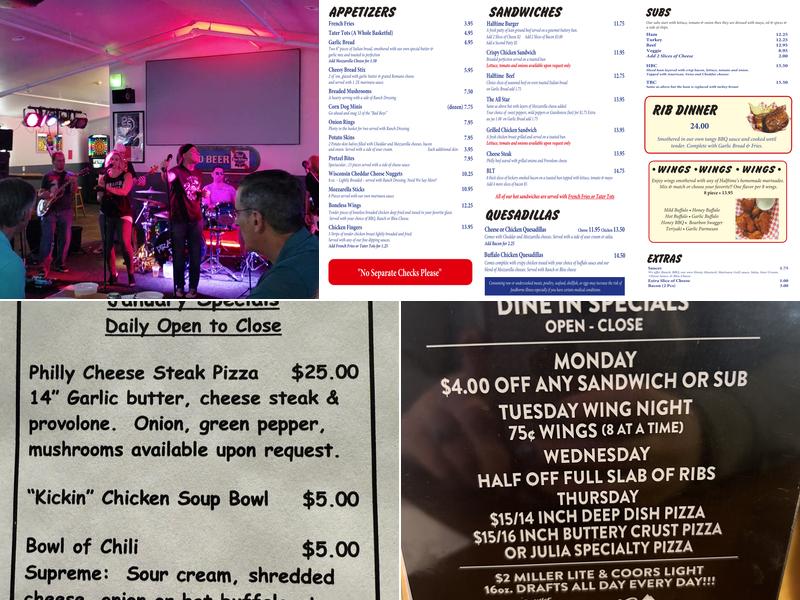 Halftime Bar & Grill Menu