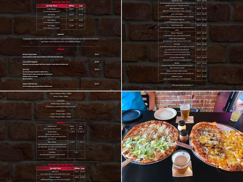Bad Boy'z Pizza & Pub Menu