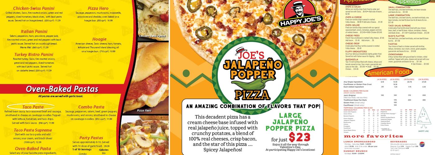 Happy Joe's Pizza - Coal Valley Menu